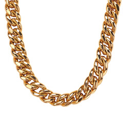 Obraz premium Luxury Gold Twisted Rope Chain Necklace Isolated on Transparent or blank Background, PNG