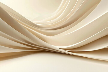 Fototapeta premium Elegant layered paper curves creating an abstract flowing design
