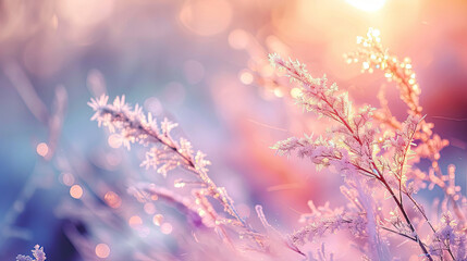 fantastic winter scene, nature in winter, snow in winter