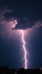 Stormy night sky with towering dark clouds and lightning flashes, brown, electrified, darksky
