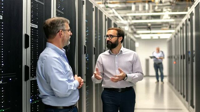 Data Center Team Simulating Power Outage Response with Generators