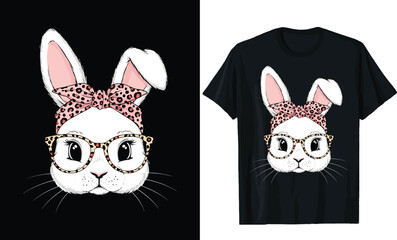 Obraz premium Happy easter bunny t-shirt design