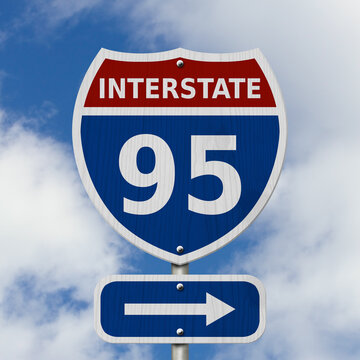 USA Interstate 95 highway sign
