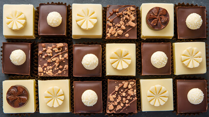 Lotus cream and white chocolate fudge squares