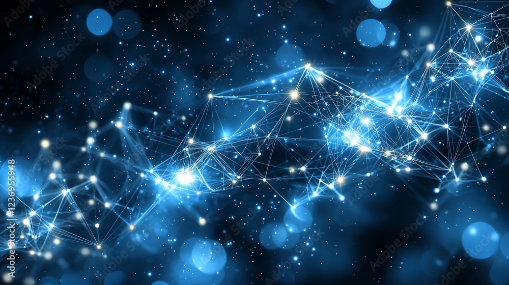 Poster abstract glowing network connection.