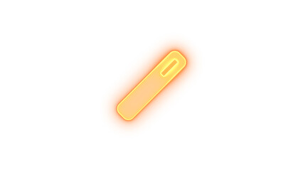 Wand magic icon brown color glowing neon on black background