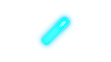 Wand magic icon cyan color glowing neon on black background