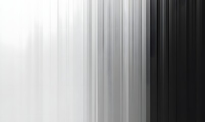 Obraz premium Abstract grayscale curtain stripes; light to dark, background blur; website banner