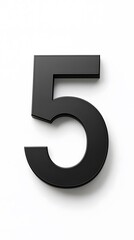 Fototapeta premium 55. Number 55, symmetrical and large, on a pure white background, simple font