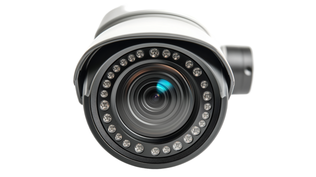 HD CCTV Camera System Modern Surveillance Technology, Spy Lens Video Security, isolated on transparent background.