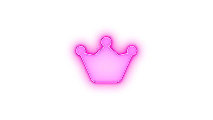 Web awesome icon pink color glowing neon on black background