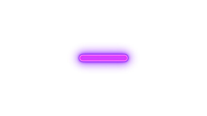 Window minimize icon purple color glowing neon on black background