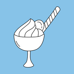 Kawaii Summer Clipart: Hand-drawn Summer Clipart: Black & White Summer Graphics