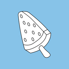 Kawaii Summer Clipart: Hand-drawn Summer Clipart: Black & White Summer Graphics