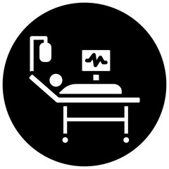 Critical Care Packages Glyph Black Circle Icon
