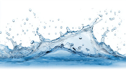 Water Splash Abstract: An ethereal burst of crystal-clear water, frozen in time, creates a mesmerizing abstract pattern with a dynamic, energy-filled composition.