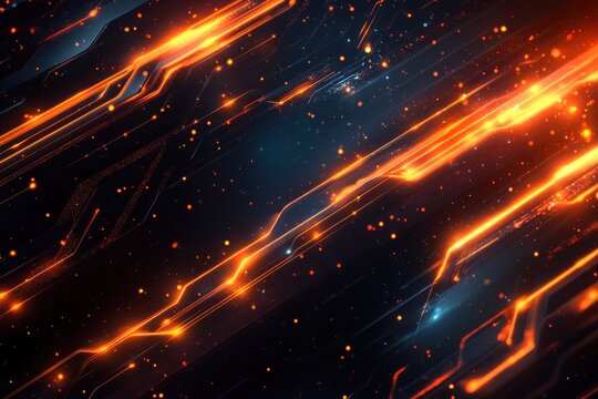 Dynamic light trails abstract digital background graphic design futuristic environment close-up viewpoint creative concept - Powered by Adobe