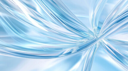 Abstract Blue Swirls: Serene and elegant abstract image featuring swirling, translucent blue forms.  The smooth curves create a calming, dreamy atmosphere.