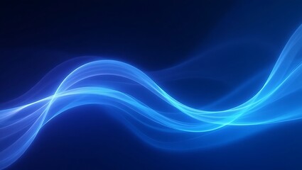 A digital wave moving in a constant distortion of light, with smooth curves in shades of blue, purple, and cyan. Generative Ai.