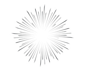 Obraz premium Abstract radial lines for comic effect. Speed shot illustrations. Vector design for dynamic action in manga comics.