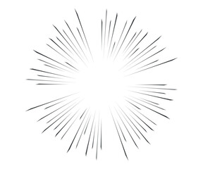 Abstract radial lines for comic effect. Speed shot illustrations. Vector design for manga and anime comics.