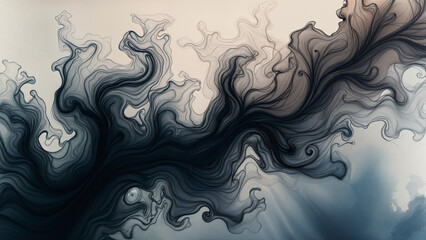 Fototapeta premium A cosmic abstract painting with swirling colors and textures