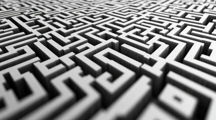 abstract modern technology background rendering 3d illustration cubic mesh maze geometric design