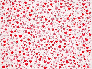 A delicate, seamless pattern of small red hearts on a white background, perfect for Valentine's Day designs, backgrounds, or textiles.