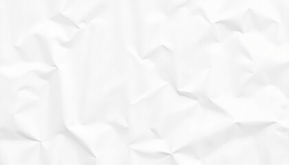 Crumpled white paper texture background for design overlays, creative concept