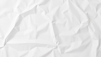 Obraz premium Wrinkled white paper texture, intricate creases and subtle grain details