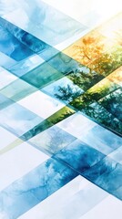 Fototapeta premium Tranquil watercolor abstraction nature scene digital artwork serene environment soft viewpoint promoting inner peace