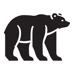 Bear Silhouette Vector Illustration for Wildlife Designs