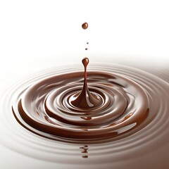 chocolate  drop splash isolated on transparent background - food, drink, lifestyle, diet design element PBG cutout