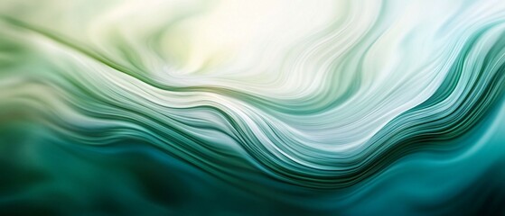 Obraz premium Abstract Teal Green Wave Abstract Art Design