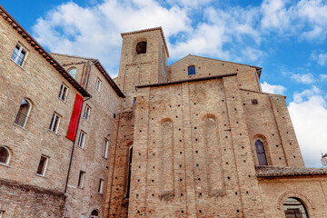 Castle of the Dukes of Urbino, Palazzo Ducale (Italian: Palazzo Ducale — Ducal Palace) within its...