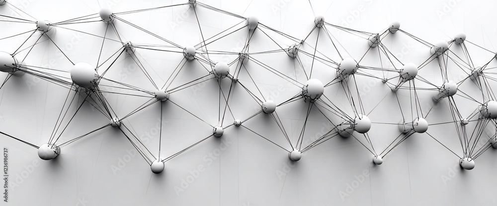 Poster Abstract network of interconnected nodes.