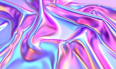 Obraz premium Iridescent fabric folds, abstract background, design texture