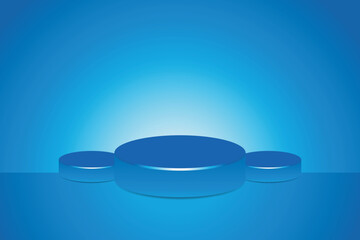 Blue Podium Mockup