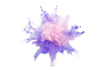 Fototapeta premium a Colorful powder explosion isolated on a transparent background
