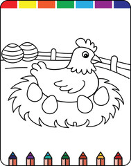 Charming Farm Animals Printable Coloring Pages, Farm Life Coloring Pages for Creative Kids, Friendly Farmyard Animals Fun Coloring Sheets, Simple and Cute Farm Animals Coloring Pages