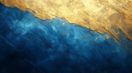 A stunning blend of gold and blue textures creating a modern abstract design. Perfect for backgrounds, wallpapers, or artistic projects to convey elegance.