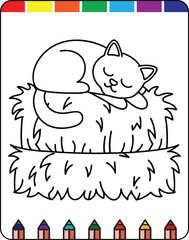 Charming Farm Animals Printable Coloring Pages, Farm Life Coloring Pages for Creative Kids, Friendly Farmyard Animals Fun Coloring Sheets, Simple and Cute Farm Animals Coloring Pages