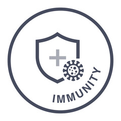 Obraz premium Immunity Icon, Immune System Protection, Health Defense Symbol