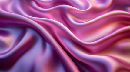 Obraz premium Satin fabric with a smooth gradient of pink and purple hues draping gracefully