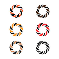 Rope knots illustration, vector graphic, nautical elements