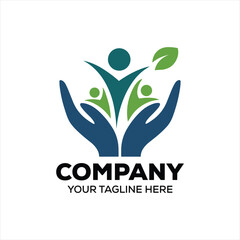 hand and man abstract logo design for business company icon wallpaper.