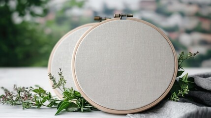 Embroidery Hoop Mockups For Your Design