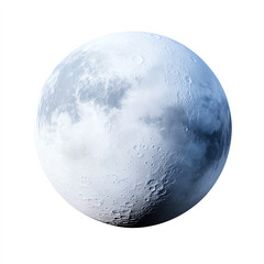 Naklejka premium A stunning, high-resolution image of the moon showcasing its cratered surface and clouds. Perfect for projects related to astronomy, lunar studies, or celestial themes.