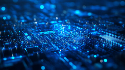 design blue background modern technology with blue lights 3d render illustration