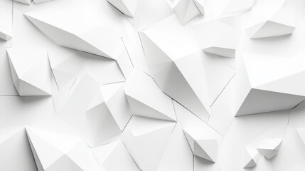 abstract geometric shapes of white polygon 3d render illustrationarchitecture background texture